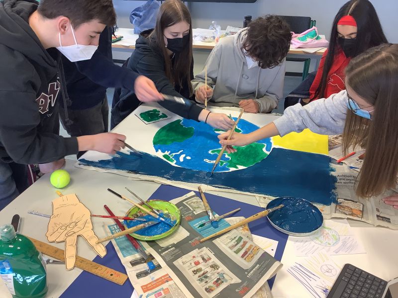 Kunstprojekt der 9D „Frieden in Europa“ 