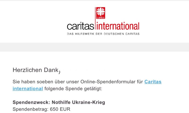 Spendenaktion für die Ukraine