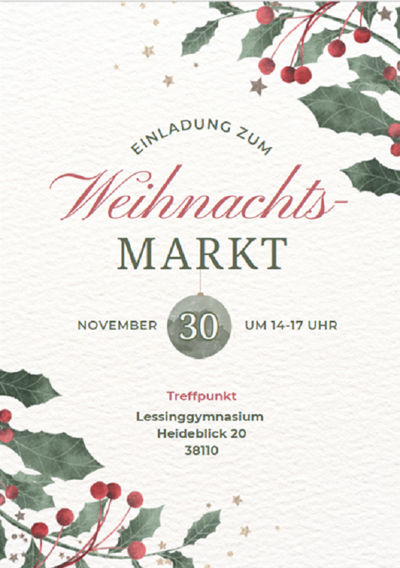 Einladung zum Weihnachtsmarkt 2023